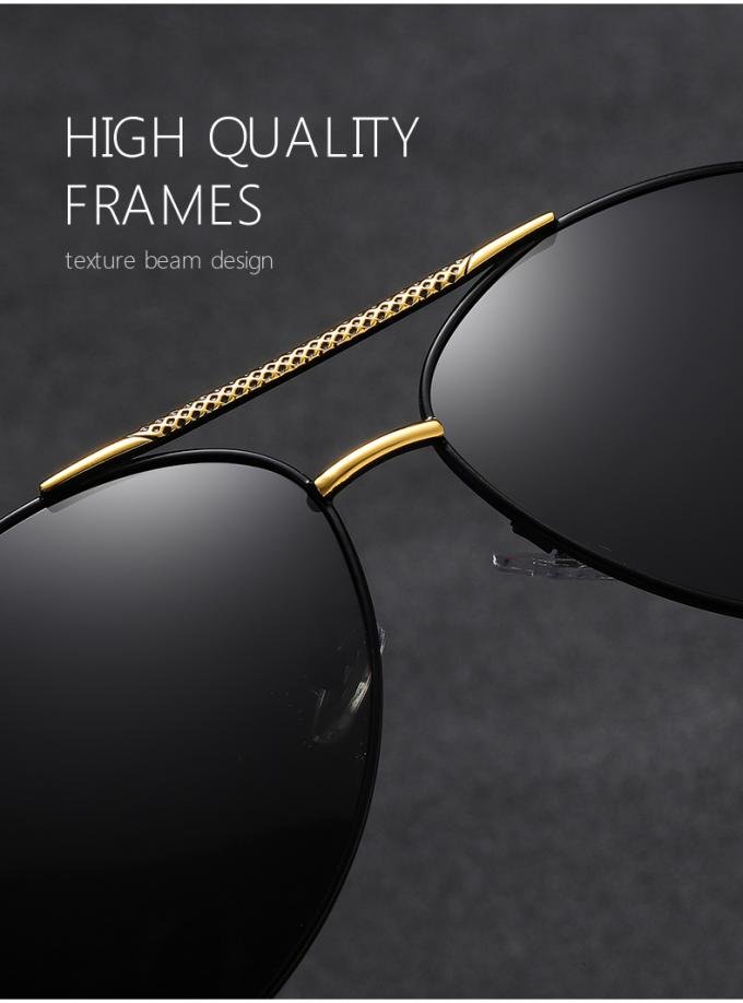 Vintage Aluminum 143mm Metal Frame Polarized Sunglasses Coating Lens Driving Shades 2