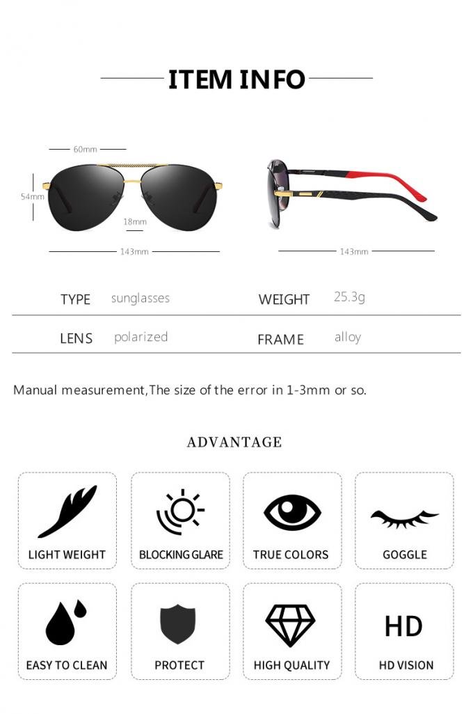 Vintage Aluminum 143mm Metal Frame Polarized Sunglasses Coating Lens Driving Shades 5