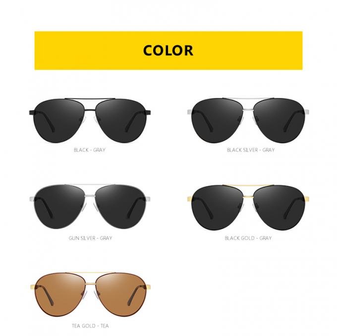 146MM Unisex Polarized Sunglasses Mirror Lens UV400 Metal Pilot 4