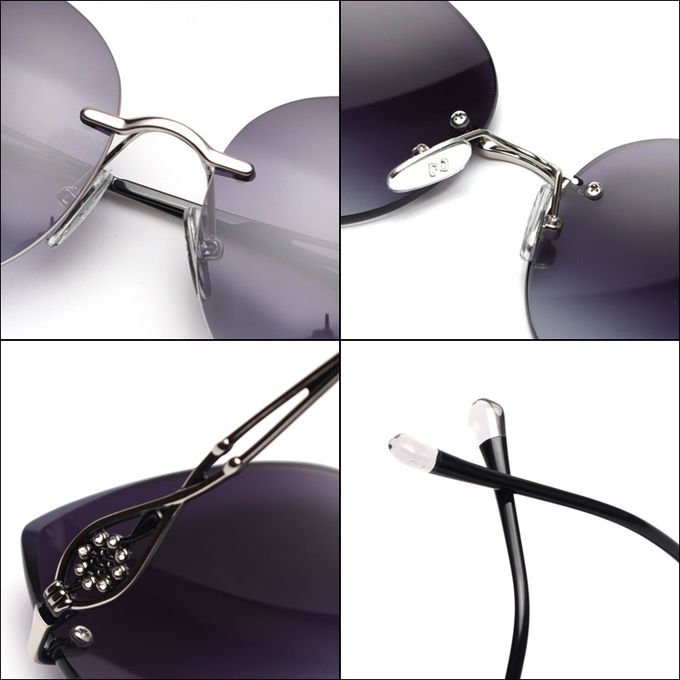Stylish Exquisite Drive Car Rimless Gradient Sunglasses UV400 Polarized 1
