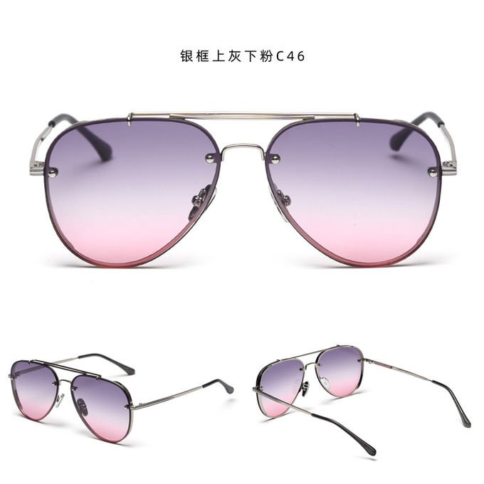 UV400 Vintage Flat Top Gradient Sunglasses BSCI Affordable Polarized Sunglasses 0