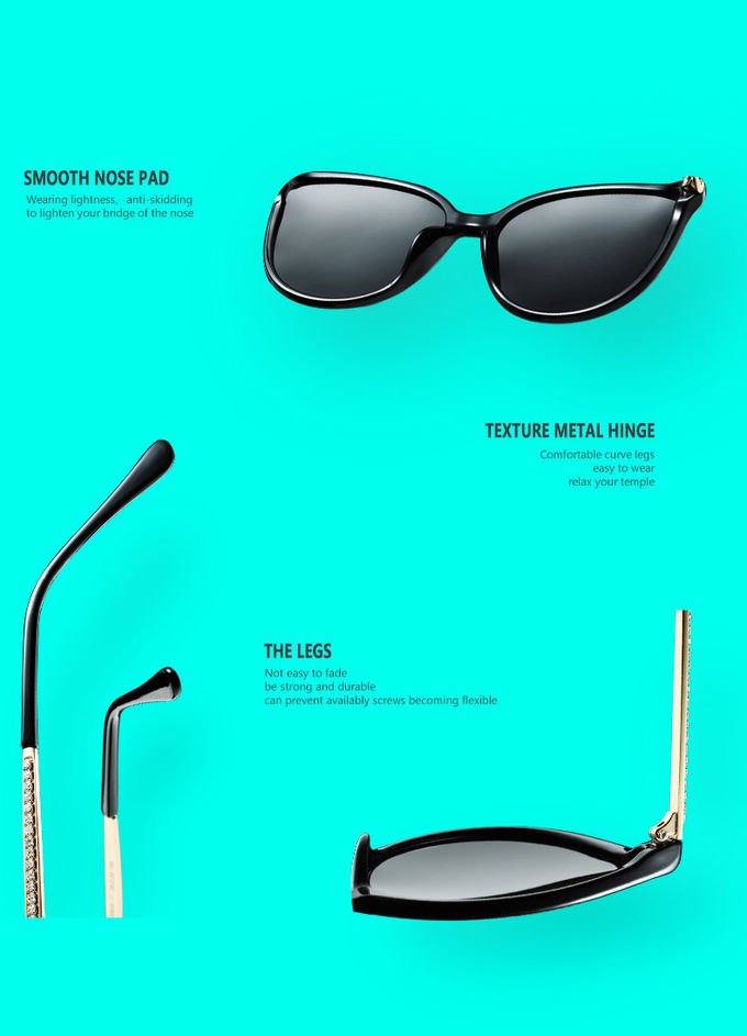 Retro Round Classic Women Handmade Cat Eye Sunglasses 3