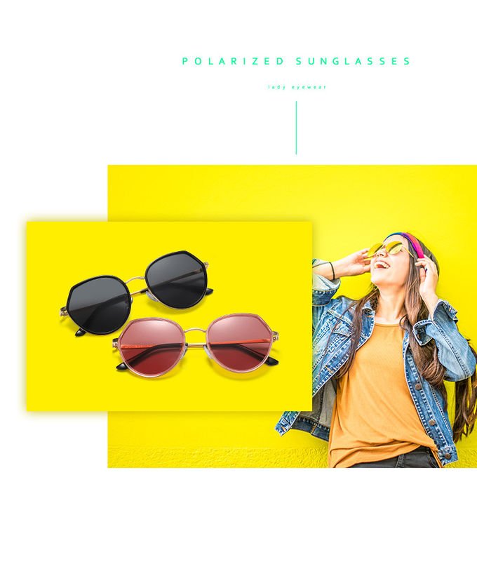 Polarized Women BSCI 142MM Resin Lens Sunglasses Luxury PC With Metal 5