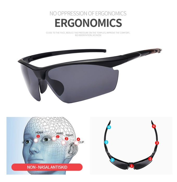 Irregular Lens Athletic Eye Glasses Light Weight BSCI Optical Cycling Glasses 1