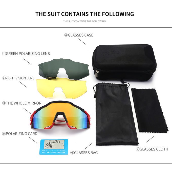 Cool Mountain Biking Sports Sunglasses UV400 Sports Prescription Cycling 5