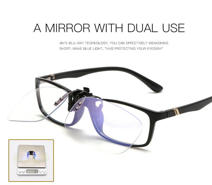 BSCI 128MM Anti Blue Light Blocking Glasses Men Women Flip Up Clip On Sunglasses Optical Frames 0