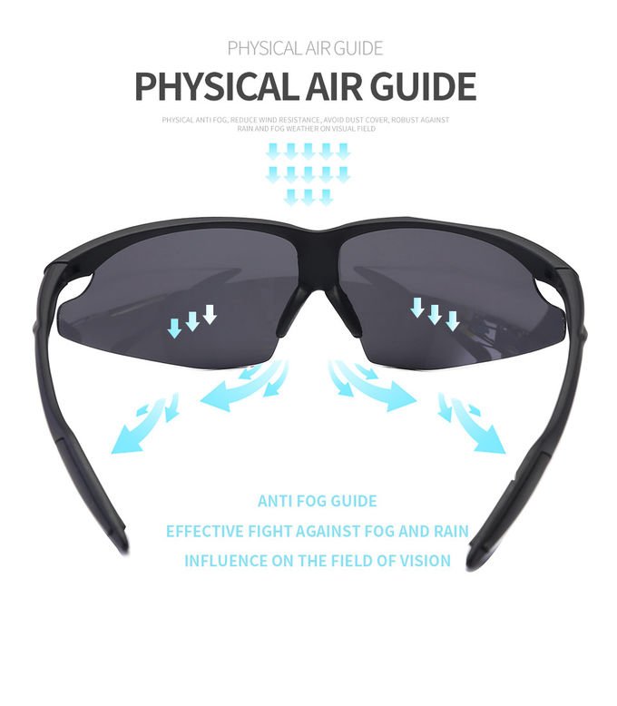 Outdoor Men Bike BSCI SGS Half Frame Glasses Windproof Sports Polarized Sunglasses 4