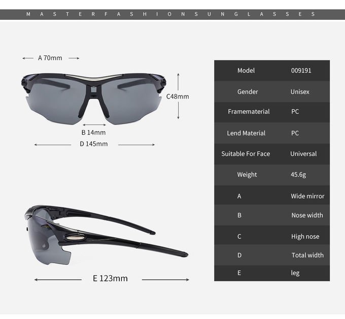 Cycling Rimless Shades Men BSCI 145MM Tiny Sports Sunglasses Adjustable 1