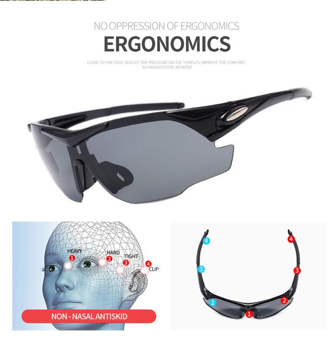 Cycling Rimless Shades Men BSCI 145MM Tiny Sports Sunglasses Adjustable 2