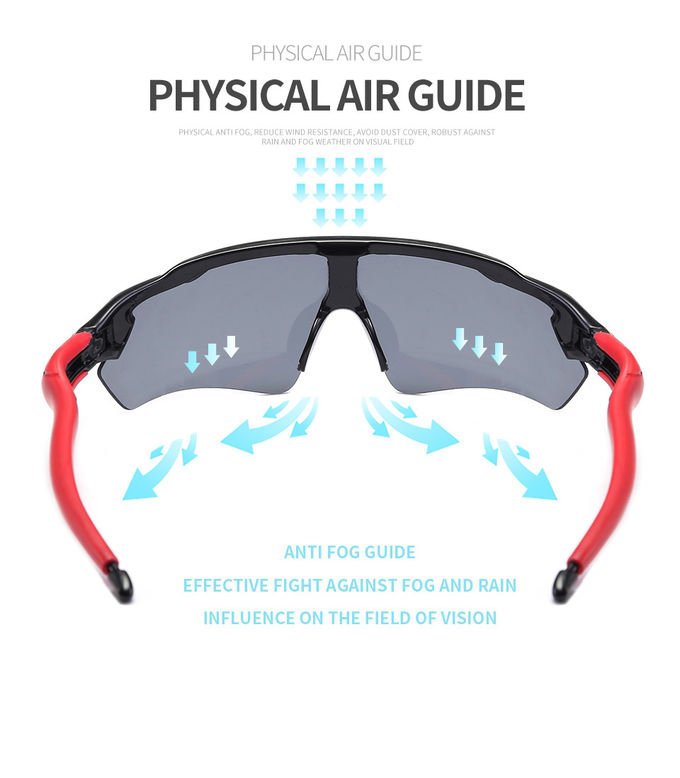Outside Cycling Explosion Proof Bicycle 139MM Sports Sunglasses BSCI 5