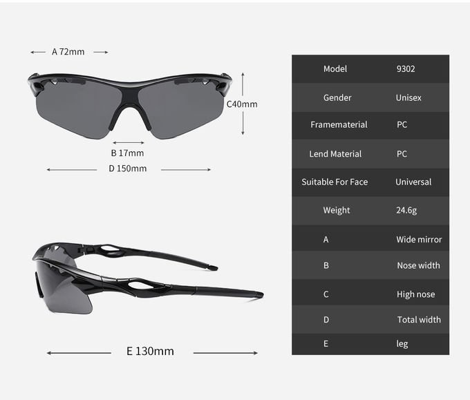 Outside Cycling Polarized Sports Sunglasses 4 Interchangeable Lenses 2