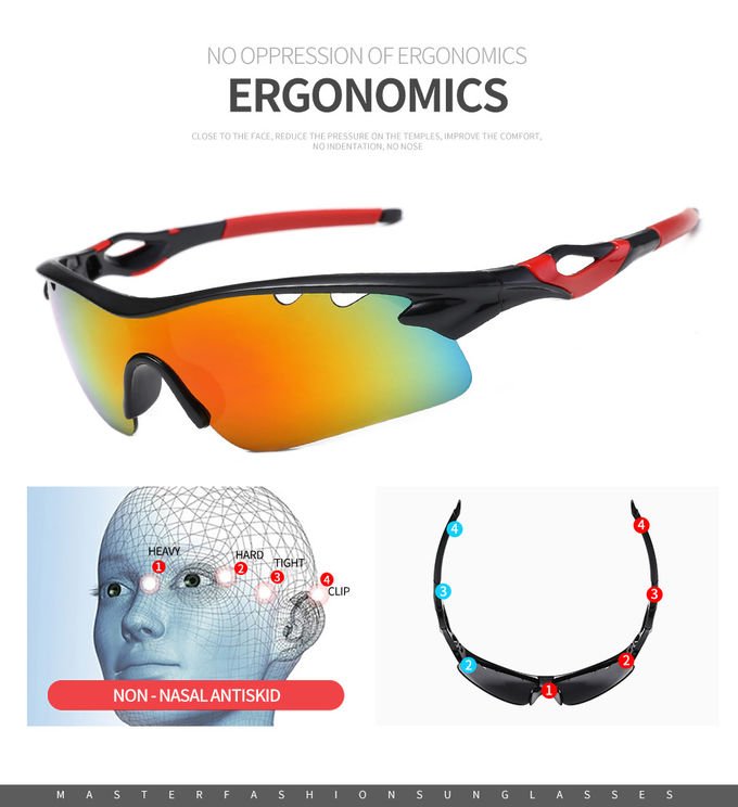 Outside Cycling Polarized Sports Sunglasses 4 Interchangeable Lenses 3