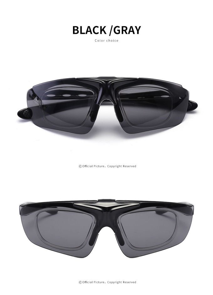 Windproof BSCI 134MM Rimless Sports Sunglasses 5 Lens Polarized Cycling 4