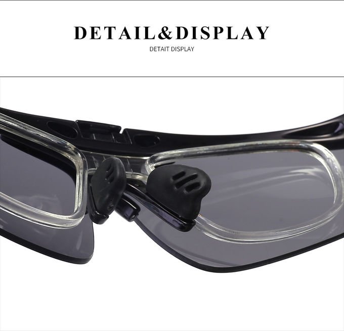 Windproof BSCI 134MM Rimless Sports Sunglasses 5 Lens Polarized Cycling 7
