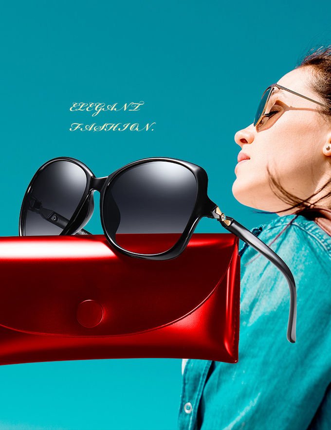 Female Clout UV400 Big Frame Glasses 2021 Stylish Polarized Sunglasses Brand Your Logo 1