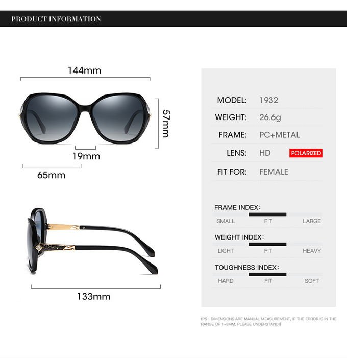 Big Frame Oversize PC Sunglasses Tide Polarizer Anti UV 2