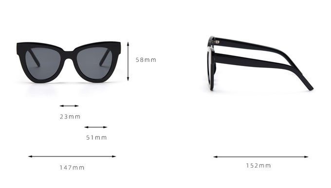 Trendy Fashion BSCI Women Cat Eye Sunglasses 147MM Leopard Frame 10