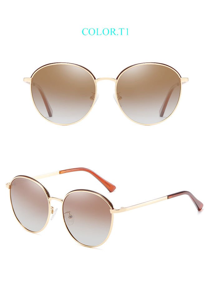 Retro Summer TAC UV400 Protection Sunglasses Metal Women Men Polarized 3