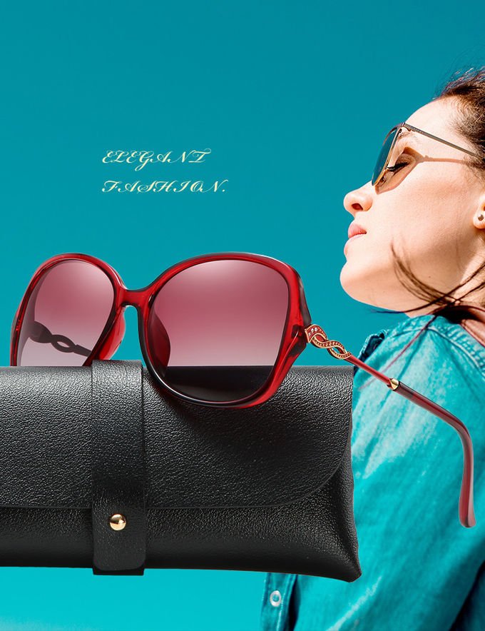 TAC Anti UV Elegant Small Face Custom Polarized Sunglasses 0