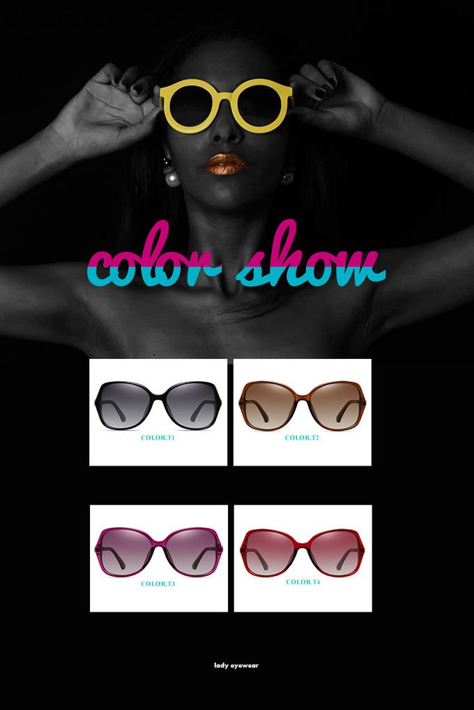 TAC Anti UV Elegant Small Face Custom Polarized Sunglasses 10