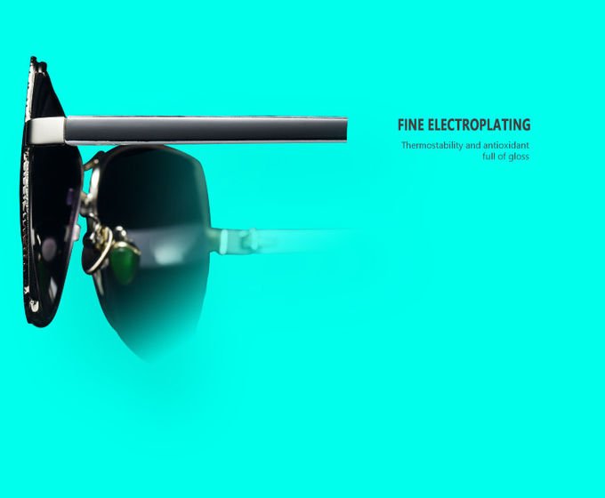 Retro Engraving 143MM Metal Frame Custom Polarized Sunglasses UV400 8