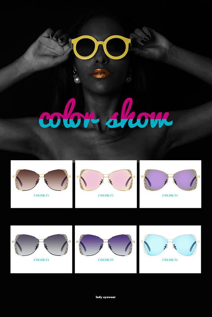 Retro Engraving 143MM Metal Frame Custom Polarized Sunglasses UV400 10