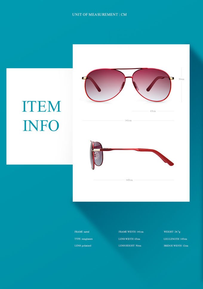 Red Women'S Fashion Sunglasses TAC Toad Promotion Polarized Sunglasses 1