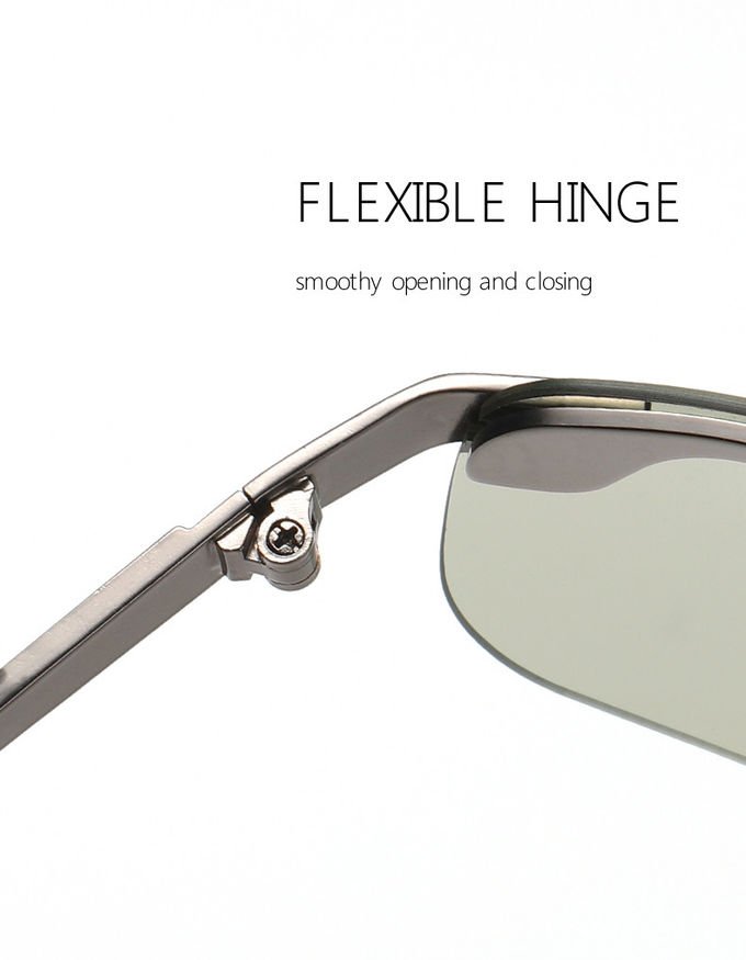 Polarized Photochromic Mens Luxury Sunglasses BSCI Color Changing Lens 5