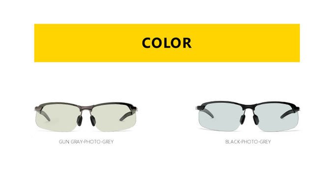 Polarized Photochromic Mens Luxury Sunglasses BSCI Color Changing Lens 9