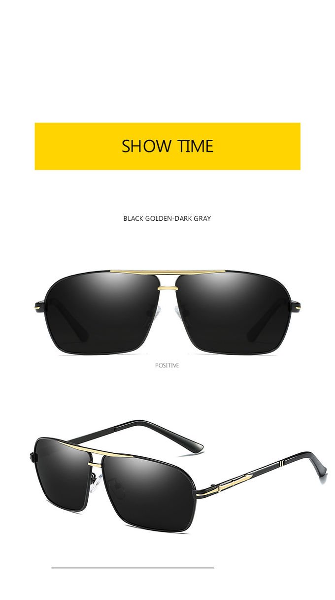 UV400 Mens Luxury Sunglasses Bridge Sport Metal Frame TAC Man Night Driving 2