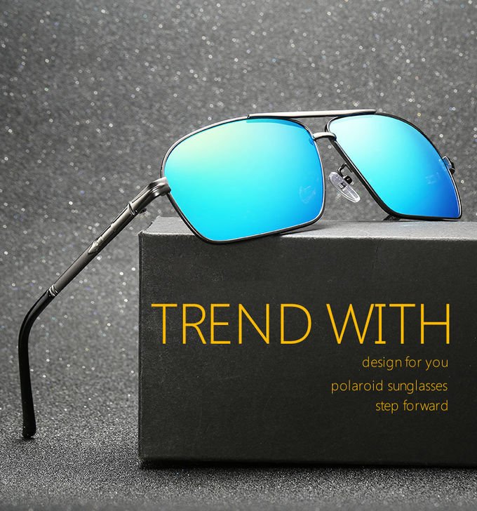 UV400 Mens Luxury Sunglasses Bridge Sport Metal Frame TAC Man Night Driving 0