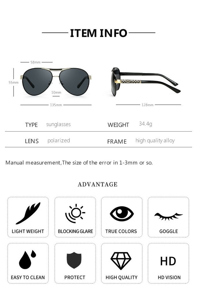 Round Mens Luxury Sunglasses BSCI Polarized Outdoor Sports Men Driving 1