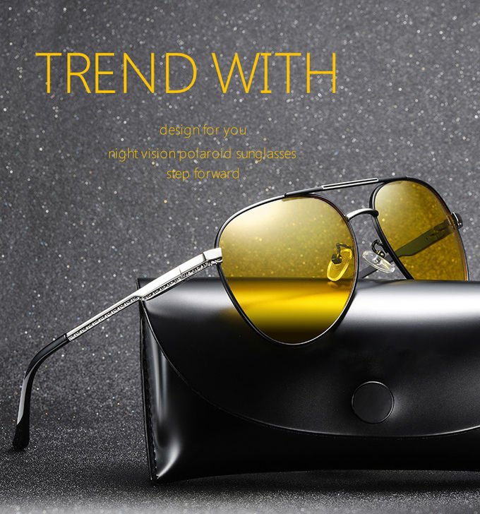 Fashion Polarized UV400 Mens Pilot Sunglasses With Metal Hinge 146MM 0