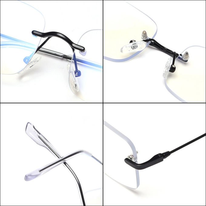 Frameless Rimless Plain Lens Glasses Spectacle Frame Eyeglasses BSCI 4