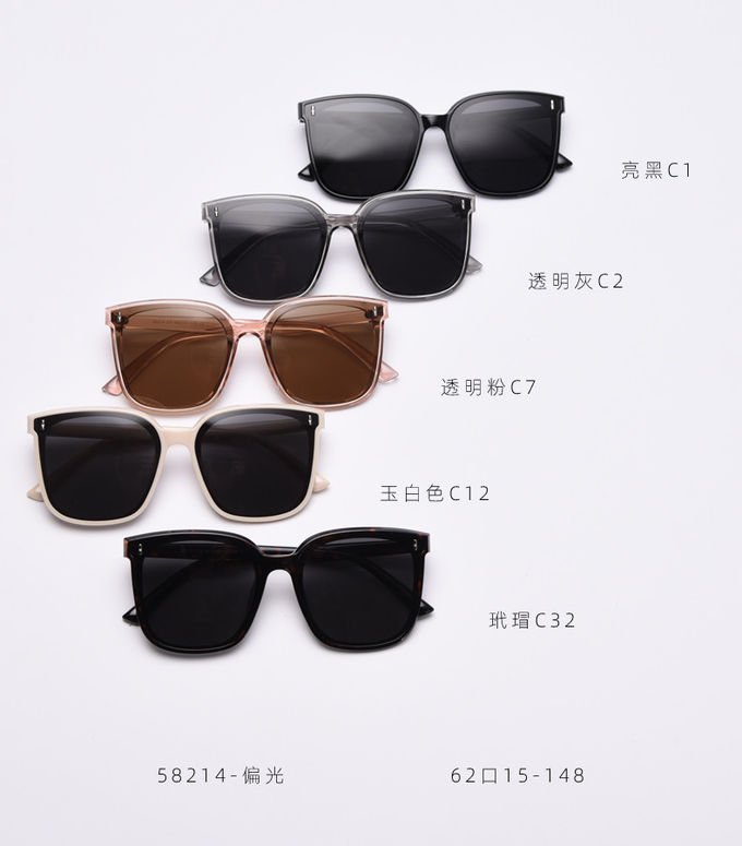 Ultralight TR Polarized UV Resistant Frida Square Rimmed Sunglasses 6