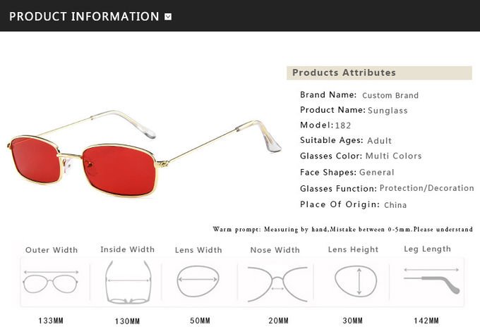 Vintage Rectangle Hot Sale Sunglasses Alloy Mirror Steampunk Women 5