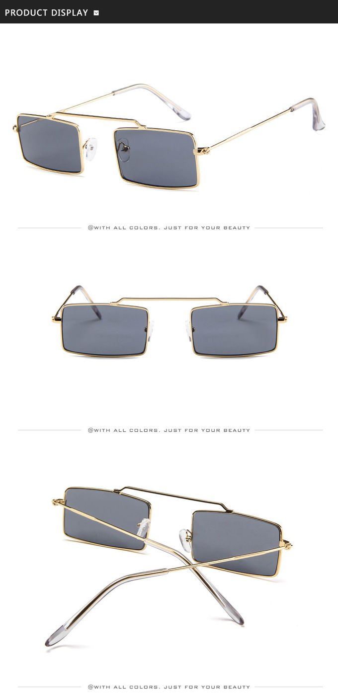 European American Transparent Ocean Sunglasses Single Beam Metal Frame 5