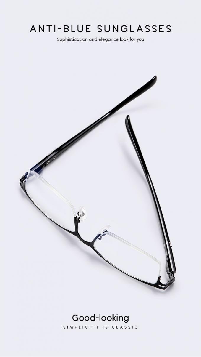 Half Frame Anti Blue Light Portable Reading Glasses 141MM Minimize Headache 1
