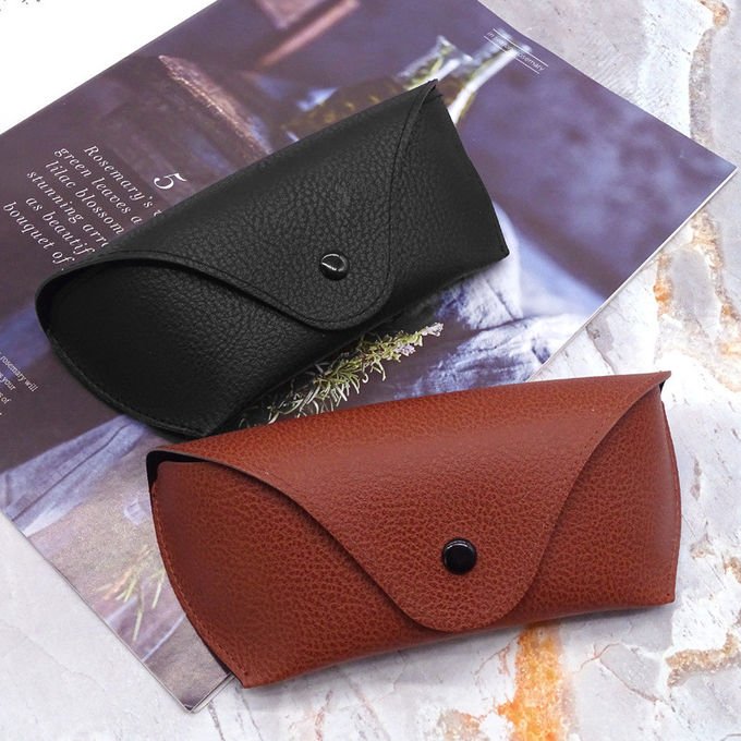 Portable PU Leather Sunglasses Carrying Case Eyeglasses Case Pouch Protective 1
