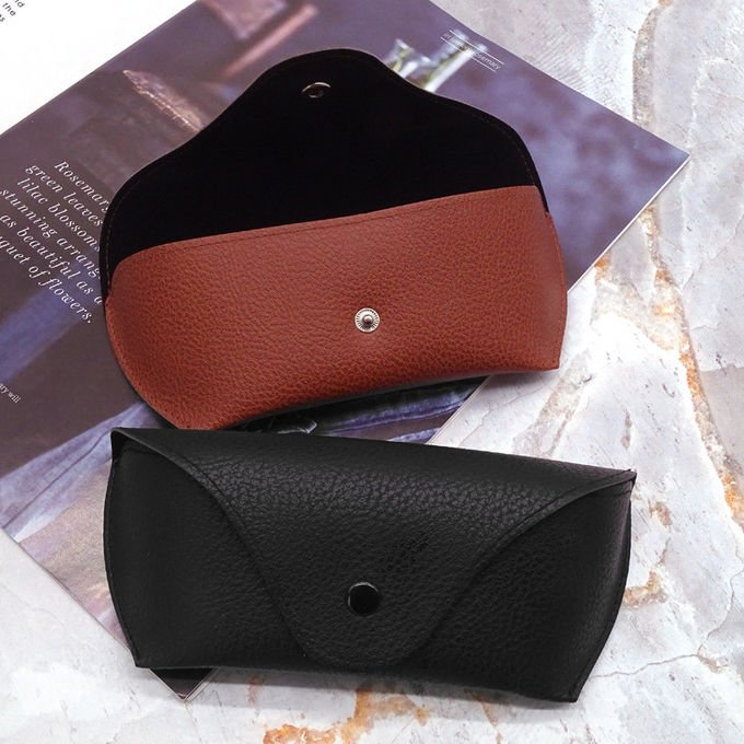 Portable PU Leather Sunglasses Carrying Case Eyeglasses Case Pouch Protective 0