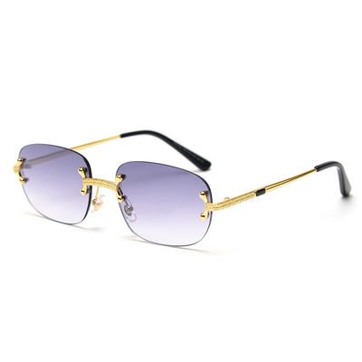 Metal Square Frameless Sunglasses UV400 Punk Personality Street Photography