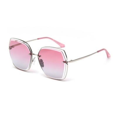 UV400 Gradient Lens Sunglasses Hollow Metal Frame Polarized