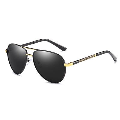 Alloys Pilot Polarized Lens Mens Luxury Sunglasses UV400 Driving Night Fishing Glasses