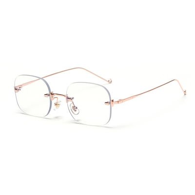 Flat Mirror Ladies Street Shooting Square Frameless Glasses Trendy 130MM