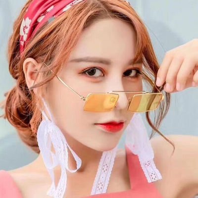 European American Transparent Ocean Sunglasses Single Beam Metal Frame
