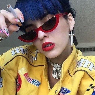 Half Moon Frame Half Round Sunglasses Vintage Retro Clout Goggles