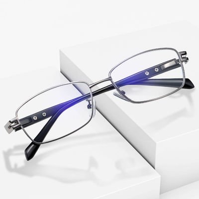 Rectangle Designer Reading Glasses For Men Reading Glasses Metal Progressive Multifocal