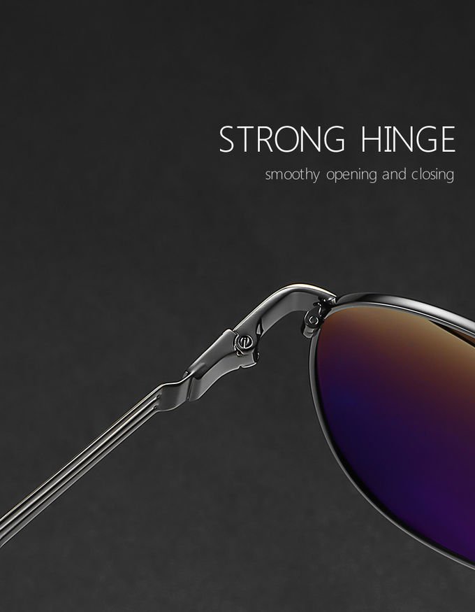 146MM Unisex Polarized Sunglasses Mirror Lens UV400 Metal Pilot 1