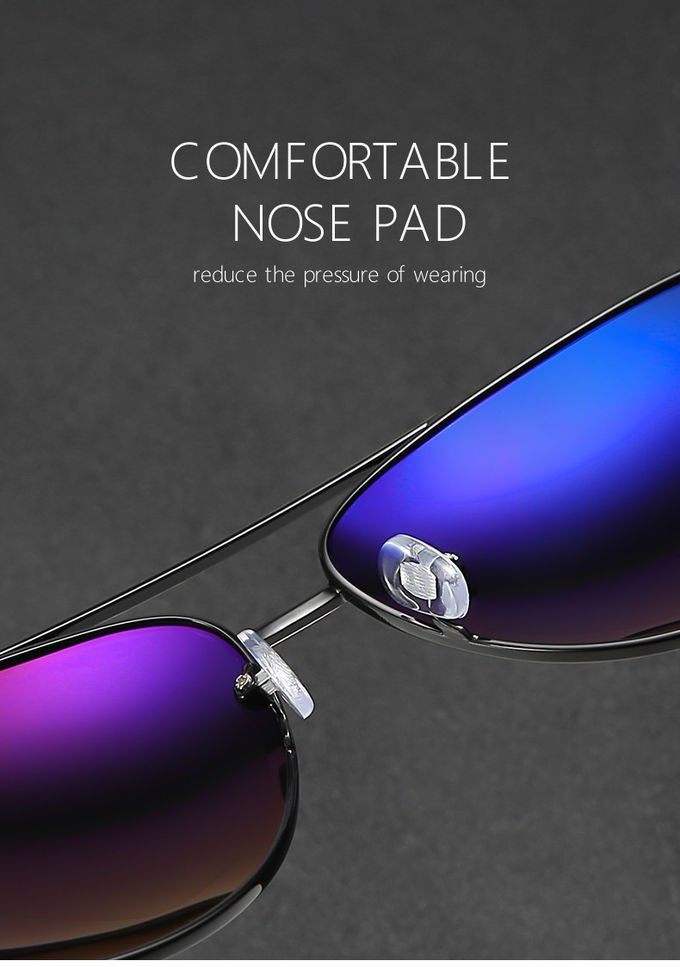 146MM Unisex Polarized Sunglasses Mirror Lens UV400 Metal Pilot 2