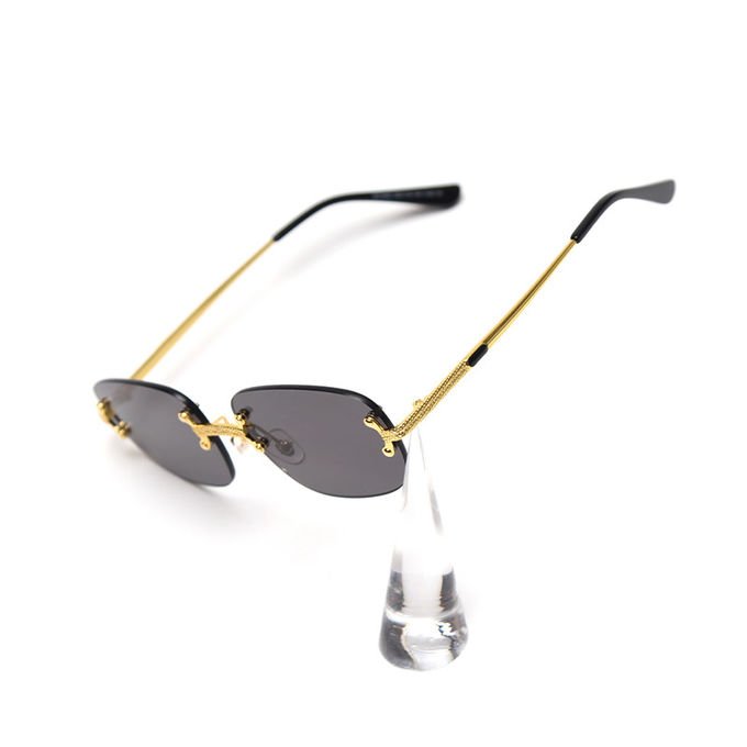 Metal Square Frameless Sunglasses UV400 Punk Personality Street Photography 3